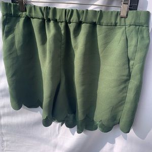 Madewell scalloped shorts.